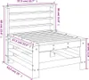 vidaXL Garten-Mittelsofa Massivholz Douglasie Produktbild-Vorschau 7