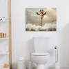 MuchoWow® - Leinwandbilder - Giraffe - Wilde Tiere - Bad - Produktbild-Vorschau 3