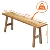 Teakholz Blumenbank natur rechteckig - 100 x 42 cm - Produktbild-Vorschau 2