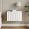 Wandmontierter Nachttisch Weiß 33 x 34,5 x 20 cm Produktbild-Vorschau 9