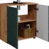 Set mobili bagno Vicco Irma Quercia verde/oro 4 pezzi, con Anteprima dell’immagine prodotto 6