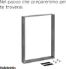 HOLZBRINK Gamba per tavolo in metallo Acciaio Grezzo Anteprima dell’immagine prodotto 2