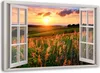Obraz na plátne okno - pohľad na pole kvetov 120x80 cm Náhľad obrázku produktu 1