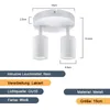 ZMH LED Deckenleuchte 2 Flammig Deckenlampe Spots GU10 Produktbild-Vorschau 2
