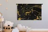 MuchoWow® Wandteppich Wandbehang Muster - Gold - Schwarz Produktbild-Vorschau 3