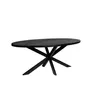 Zita Home Esstisch, oval, 180 cm, Mangoholz, Schwarz, Produktbild-Vorschau 2