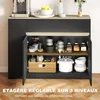 HOMCOM Sideboard, Aufbewahrungsmöbel mit 2-türigem Schrank, Produktbild-Vorschau 4