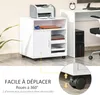 HOMCOM Support d'imprimante organiseur bureau caisson Voir les images du produit 6