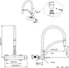 Wasserhahn Küche Wandmontage Schwarz,180° drehbar Silikon Produktbild-Vorschau 9