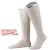Lusana Trachtenkniestrumpf mit Ajourmuster in beige