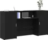 vidaXL Ontvangstbalie, zwart, eikenlook, 200x50x103,5 cm, Productafbeelding-voorbeeld 2
