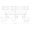GLOBO Illuminazione Faretto CLAUDE LWH 40x7x15,50 cm Anteprima dell’immagine prodotto 8