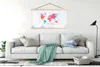 MuchoWow® Textilposter Karte - Aquarellfarbe - Text - Weiß Produktbild-Vorschau 3