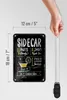 Blechschild Rezept Sidecar Cocktail Recipe 12x18cm Geschenk Produktbild-Vorschau 5