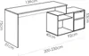 Dmora Schreibtisch Gardena 139x92x75 cm Braun, 2 Ablagen, 1 Produktbild-Vorschau 10
