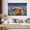 MuchoWow® Wandteppich Wandbehang Schottisches Hochlandrind Produktbild-Vorschau 2