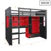 Lit superposé Merax, lit mezzanine 90 x 200 cm avec bureau, Voir les images du produit 9