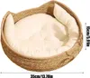 Geflochtenes Katzenbett | Geflochtener Katzenkorb Mit Produktbild-Vorschau 5