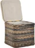 A woven storage basket with a hinged lid, shown open. Produktbild-Vorschau
