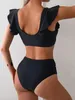 Zweiteiliger Bikini - Hohe Taille - Eleganter Damen Produktbild-Vorschau 3