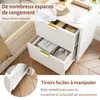 Nachtschrank 2er set, Beistelltisch weiss mit 2 Produktbild-Vorschau 2