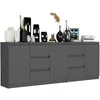 Kommode - Anthrazit - 200 x 33 x 76 cm - Modern R-200-S6 Produktbild-Vorschau 3