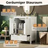 Meuble sous-lavabo Merax de 61 cm avec vasque en céramique, Voir les images du produit 6