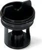 A black washing machine filter part. Produktbild-Vorschau