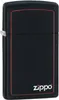 Zzapalovač ZIPPO BLACK MATTE RED BORDER LOGO SLIM 60001438 Náhľad obrázku produktu 3