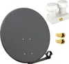 PremiumX SAT Anlage 80cm Antenne Single Monoblock LNB WE 2x Produktbild-Vorschau 1