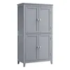 A tall, gray cabinet with four doors and two sections. Produktbild-Vorschau