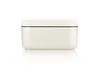 A white ice box with a black line detail, shown from the front on a white background. Náhled obrázku produktu