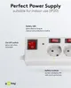 Goobay 6-Way Surge-Protected Power Strip with Switch, 1.5 m Anteprima dell’immagine prodotto 5