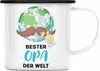 Trendation - Bester Opa Der Welt Geschenk Emaille Tasse Produktbild-Vorschau 1