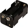 A black battery holder for AA batteries is shown against a white background. Podgląd zdjęcia produktu