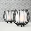 Windlicht Laval Eisen Glas Schwarz H 12cm 2 teilig Produktbild-Vorschau 2
