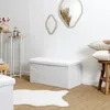 Coffre de rangement banc pliable bouclette Blanc Voir les images du produit 2