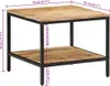 vidaXL Couchtisch 55x55x45 cm Raues Massivholz Mango Produktbild-Vorschau 7