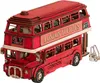A 3D wooden model of a red London double-decker tour bus. Anteprima dell’immagine prodotto