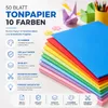50x papier multicolore - 220 g/m² - Papier de bricolage & Voir les images du produit 3