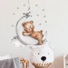Nálepky na zeď do dětského pokoje – medvídek na měsíci Náhled obrázku produktu 5