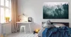 Leinwandbild Canvas Wald im Nebel Bäume Natur Landschaft 3D Produktbild-Vorschau 6