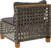vidaXL Gartensofa ohne Armlehnen mit Kissen Grau Poly Produktbild-Vorschau 6