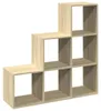vidaXL Rozdeľovač izieb 3 police Sonoma dub 99x29x99 cm Náhľad obrázku produktu 6