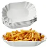 6x Fries Pommesschale oval weiß Currywurst-Schale Produktbild-Vorschau 1