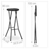 Relaxdays Barhocker klappbar BASTIAN 2er Set, Wetterfest, Produktbild-Vorschau 6