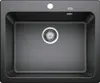 A top-down view of a dark gray kitchen sink. Anteprima dell’immagine prodotto
