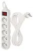 Prodlužovací kabel 7 m / 5 zásuvek / s vypínačem / bílý / PVC / 1 mm2 Náhľad obrázku produktu