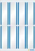 16 etichette con nome in acetato di seta bianco-blu Anteprima dell’immagine prodotto 2