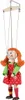 Marionette Mädchen mit Zöpfen, 20 cm, Holz-Marionette, Produktbild-Vorschau 3